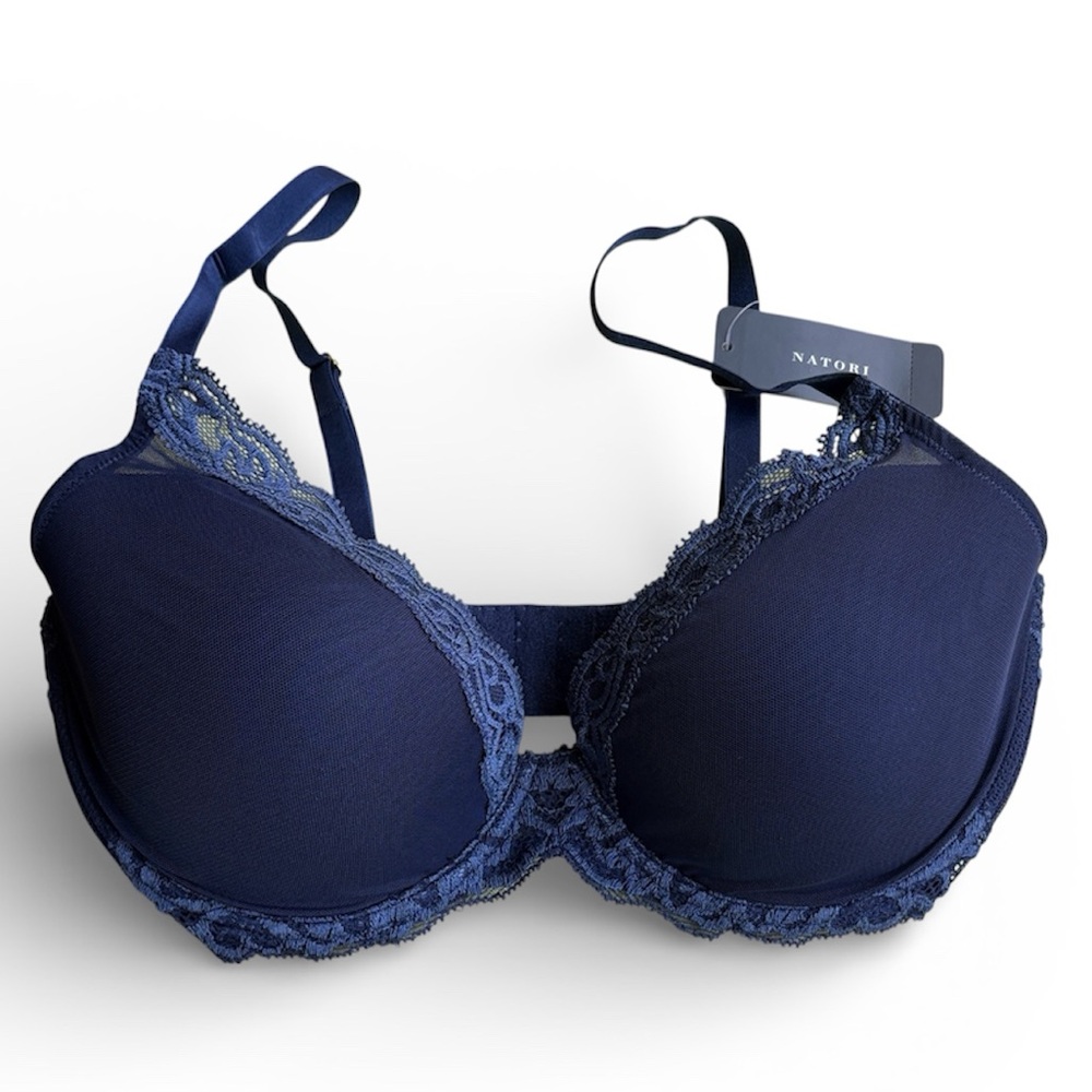 Natori Feathers Plunge T-Shirt Bra 36D Midnight 482 NWT 730023
